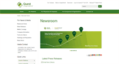 Desktop Screenshot of newsroom.questdiagnostics.com