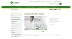 Desktop Screenshot of education.questdiagnostics.com