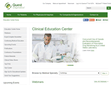 Tablet Screenshot of education.questdiagnostics.com