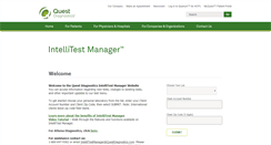 Desktop Screenshot of intellitestmanager.questdiagnostics.com