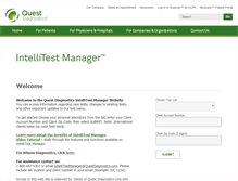 Tablet Screenshot of intellitestmanager.questdiagnostics.com